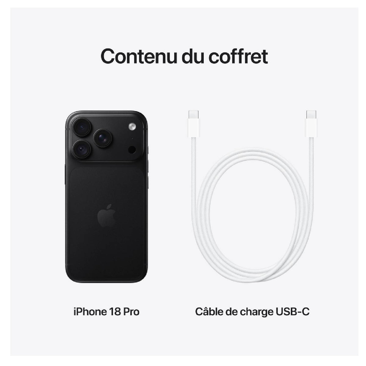 Apple iPhone 18 Pro 512 Go Noir (MJRU4F/A)