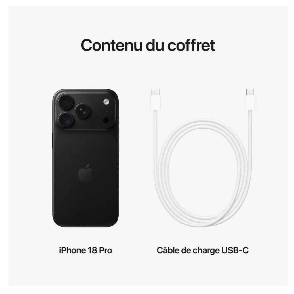 Apple iPhone 18 Pro 1 To Noir (MJRY4F/A)
