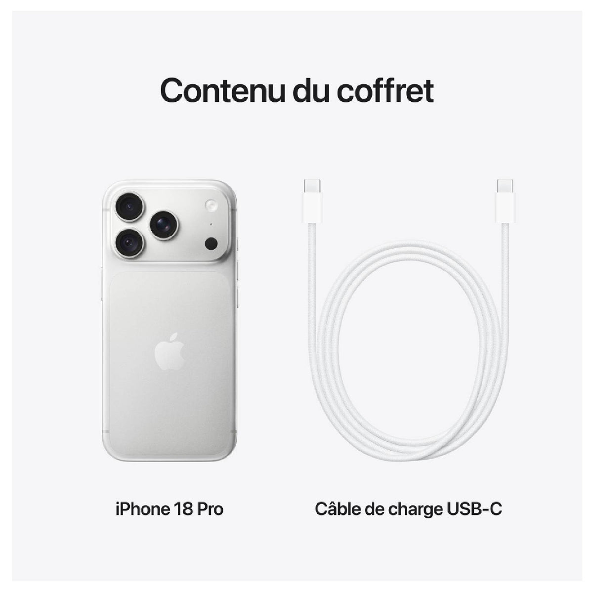 Apple iPhone 18 Pro 2 To Argent (MJT44F/A)