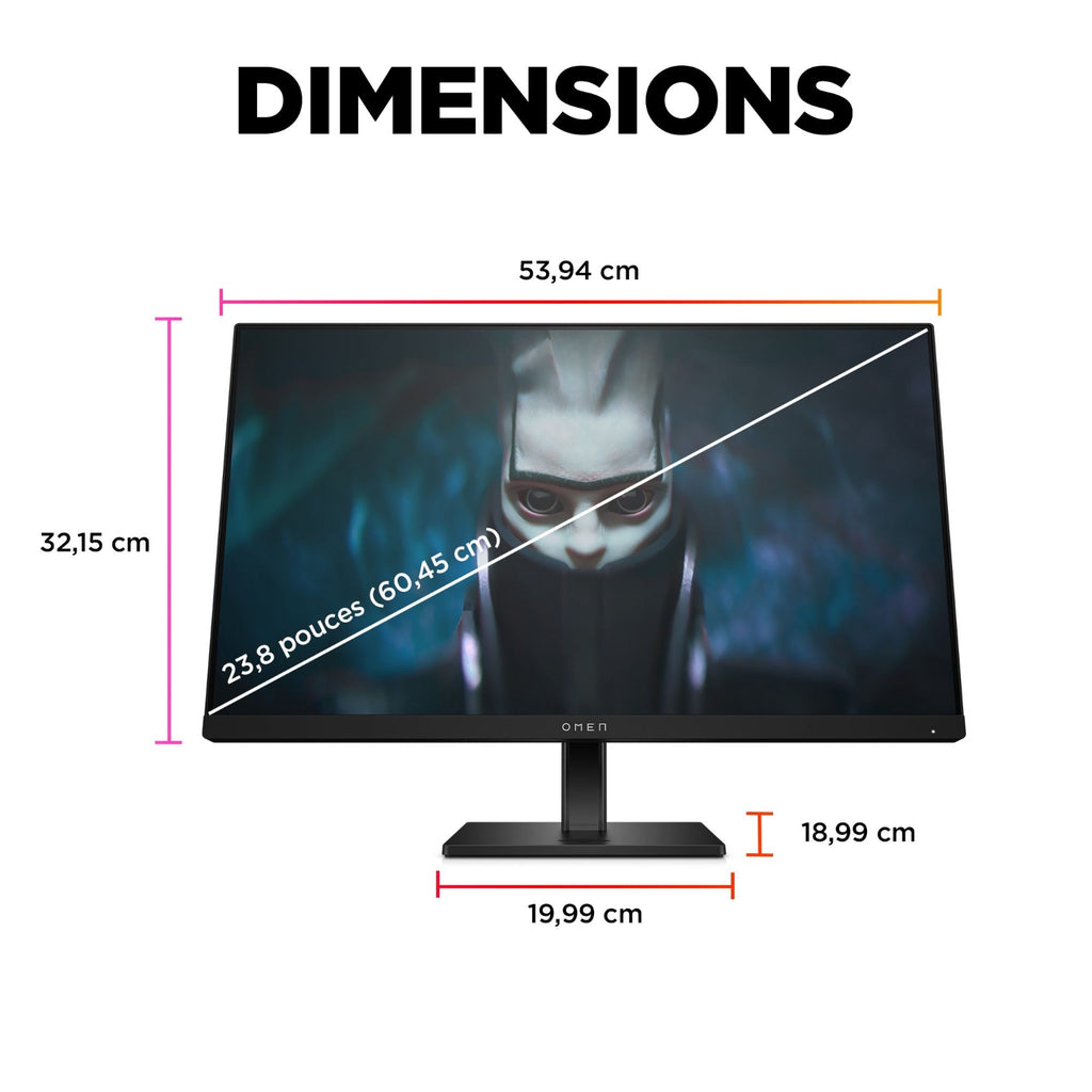 HP Ecran PC gamer 23,8'' OMEN by