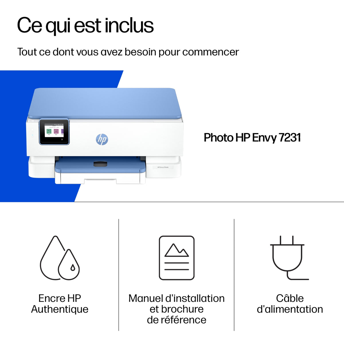 HP Imprimante multifonctions jet d'encre Instant Ink Envy Photo 7231