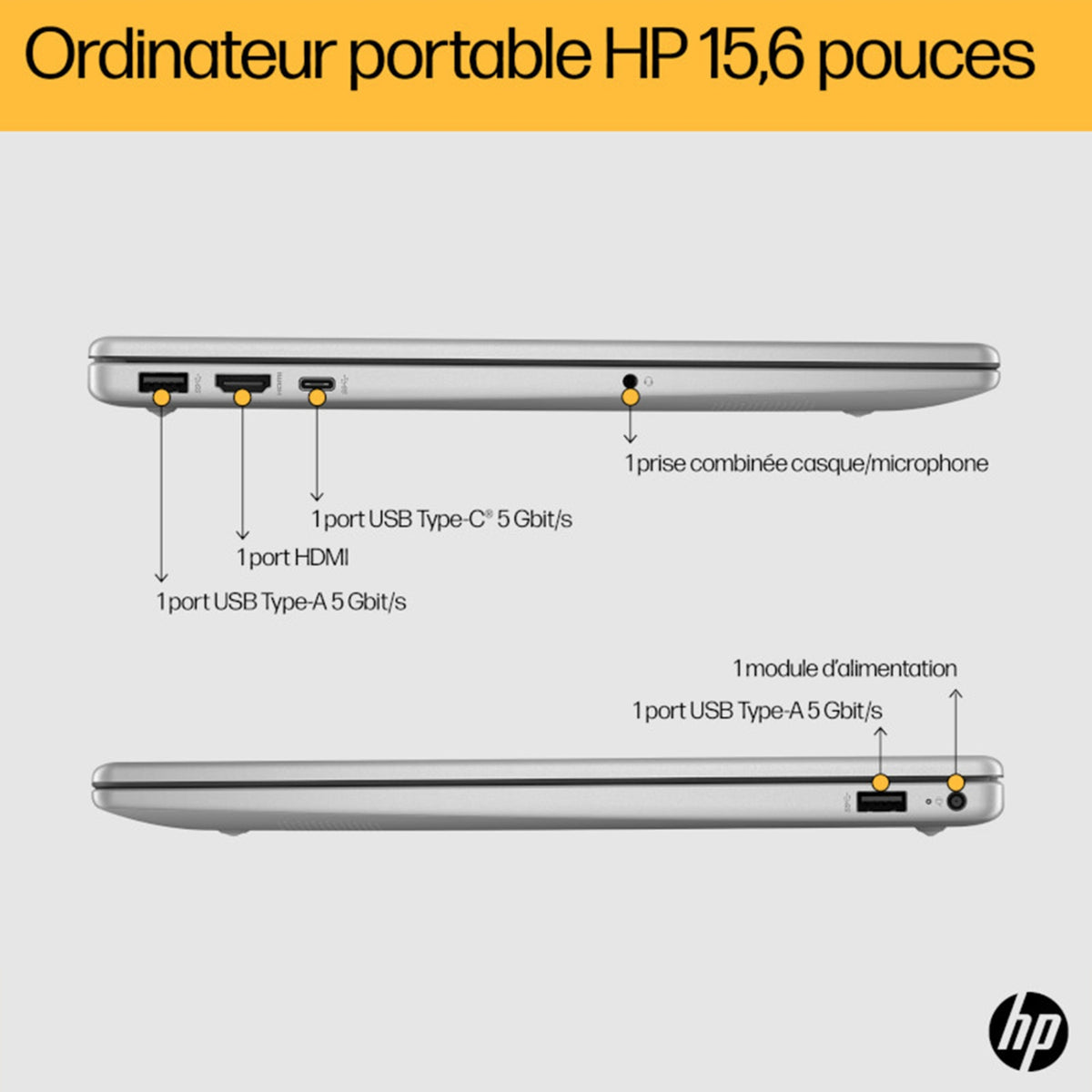 HP PC portable 15,6 AMD Ryzen 7 B7HP6EA