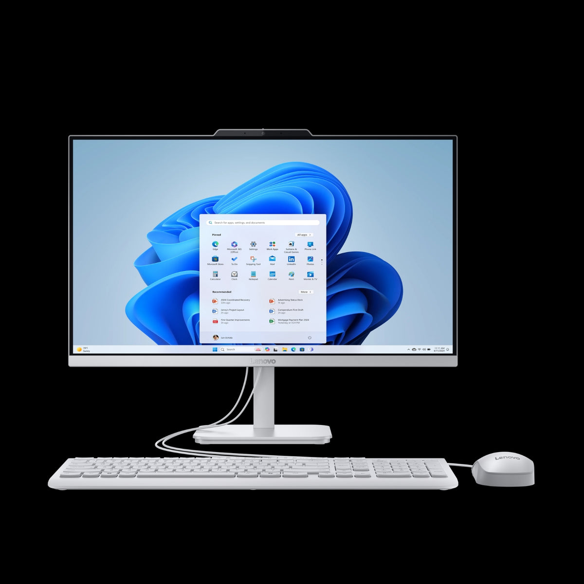 Lenovo Ordinateur tout-en-un 23,8'' N100 IdeaCentre A100 F0JN0032FR