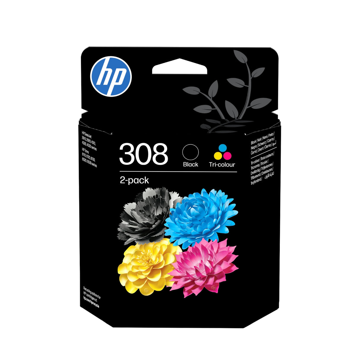 HP Cartouche d'encre Noir + Couleurs - 308