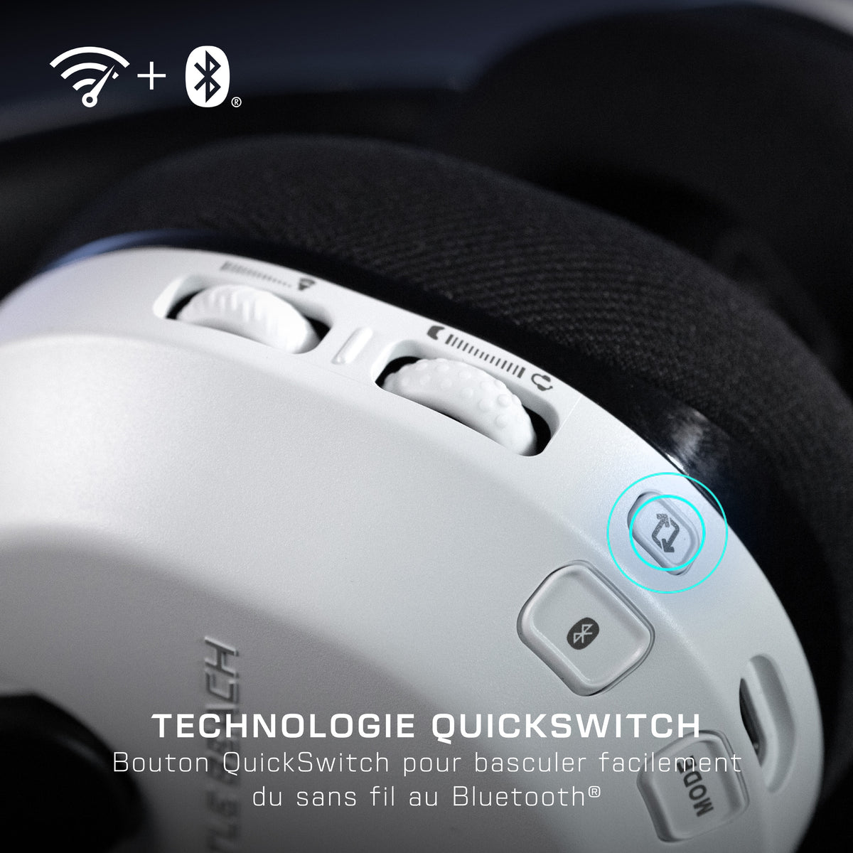 Turtle Beach Stealth 600 Console Blanc, Casque Gaming sans Fil, Batterie 80h, Bluetooth, pour PS5, PS4, PC et Mobile