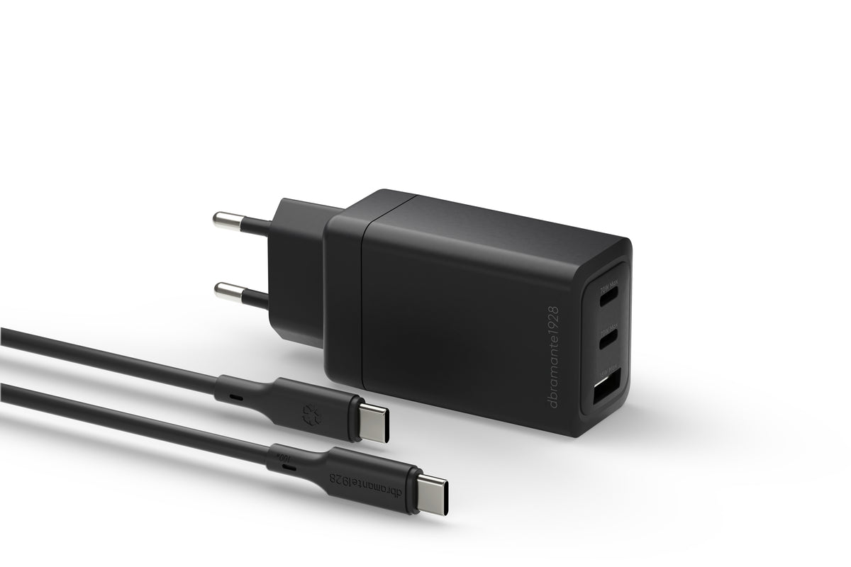 Chargeur Secteur Rapide CIBUCCBL7279 pour Ordinateur Portable, Smartphone et Tablette, 70W, Noir