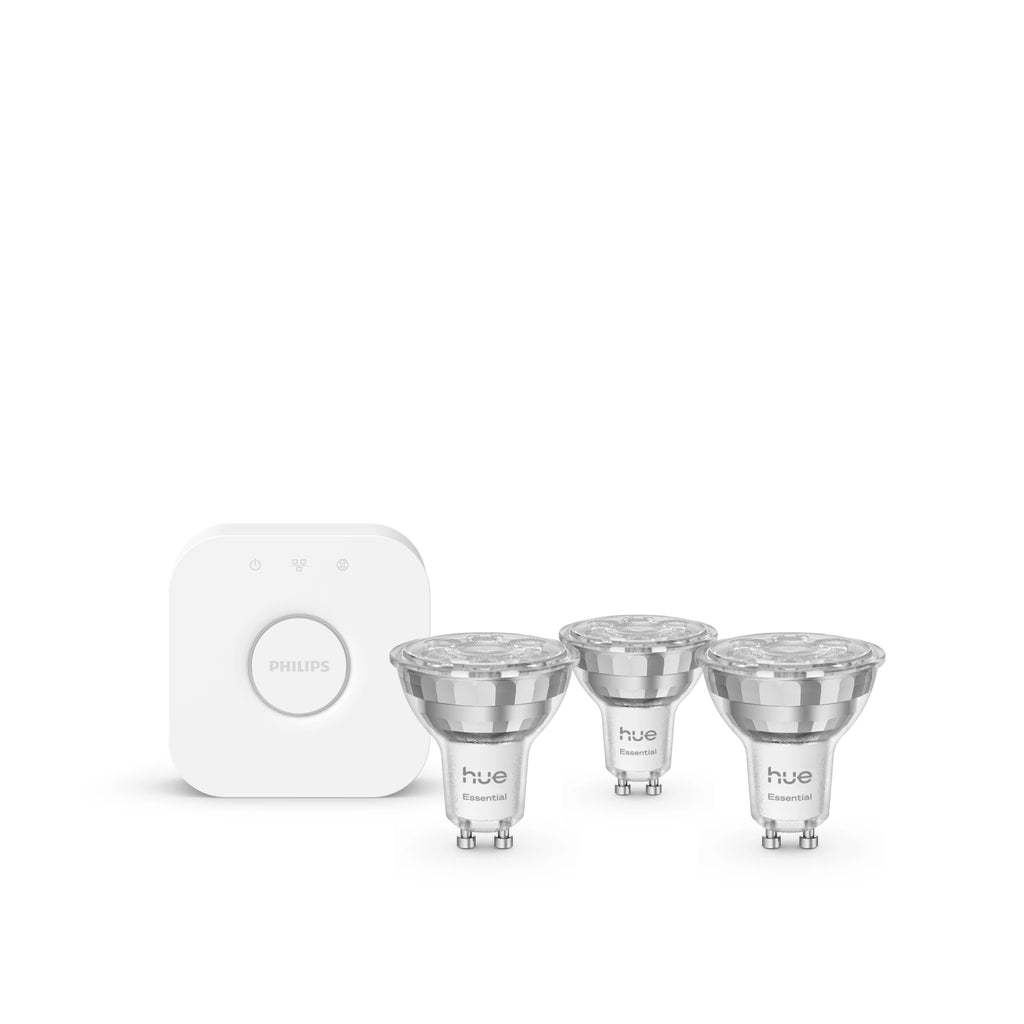 Philips Hue White and Color ambiance Kit de démarrage Essential : 3 ampoules connectées GU10 (345 lm)