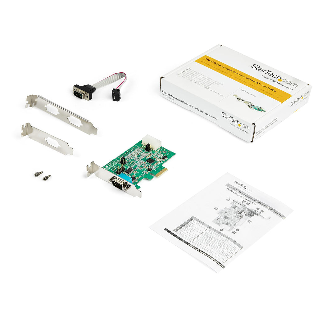 StarTech.com Carte série PCI Express 2 ports RS232 UART 16950