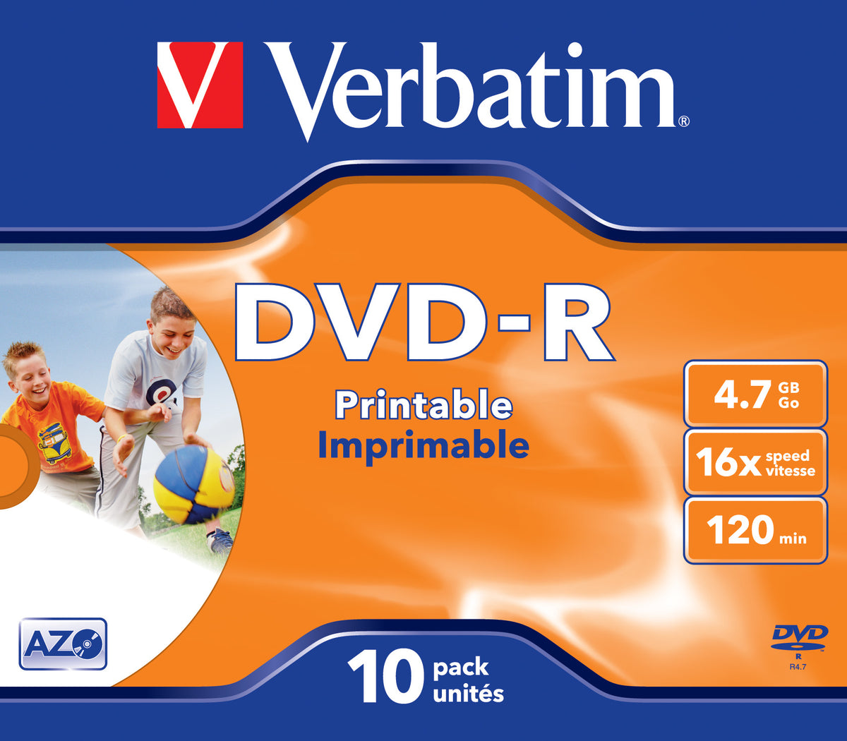 Verbatim 43521 DVD vierge 4,7 Go DVD-R 10 pièce(s)