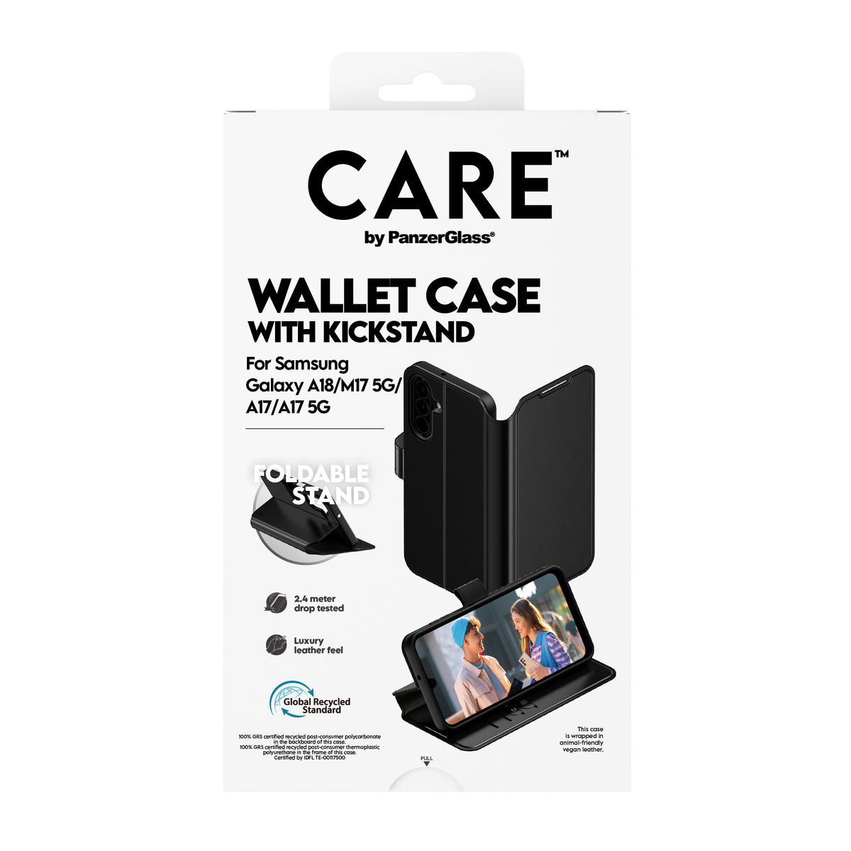 PanzerGlass CARE™ by ® Wallet Case w. Kickstand Samsung Galaxy M17 5G | A17 | A17 5G coque de protection pour téléphones