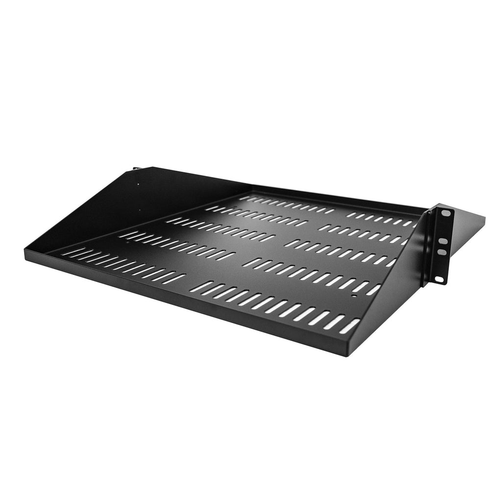 StarTech.com Étagère Rack 19 pouces 2U Ventilé, Profondeur 50cm, Capacité 91kg, Noir