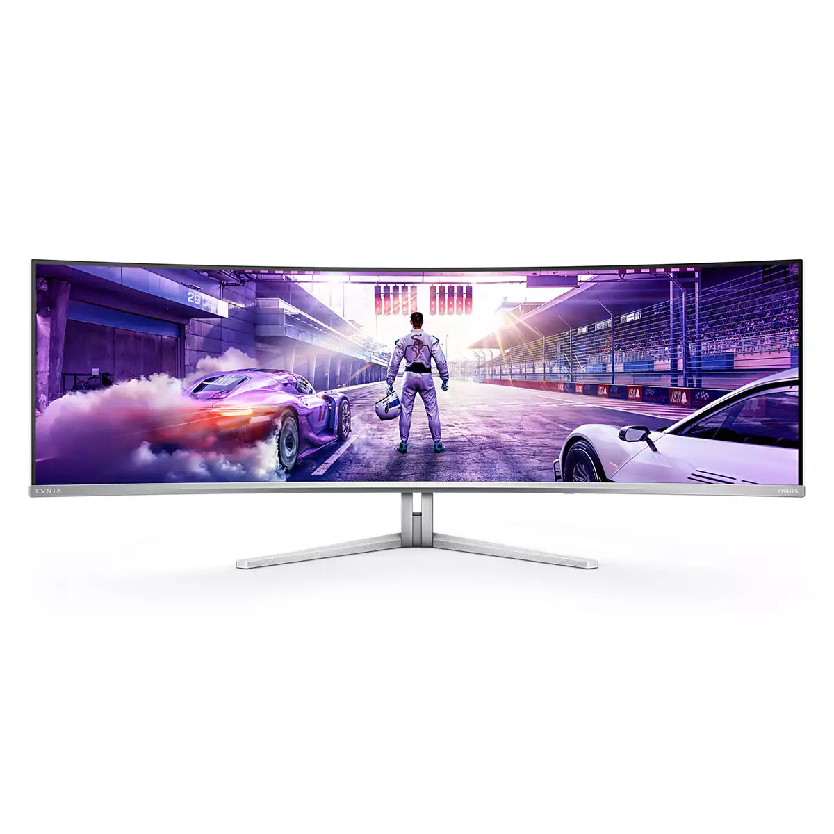 Philips Evnia 8000 49M2C8900L/00 écran plat de PC 124,2 cm (48.9") 5120 x 1440 pixels Dual QHD QD-OLED Blanc