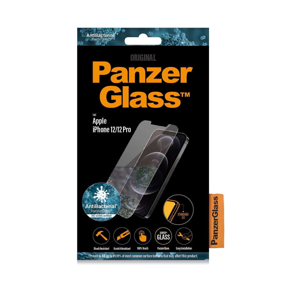 PanzerGlass Protection d'écran Standard Fit pour iPhone 12 et iPhone 12 Pro, Transparent