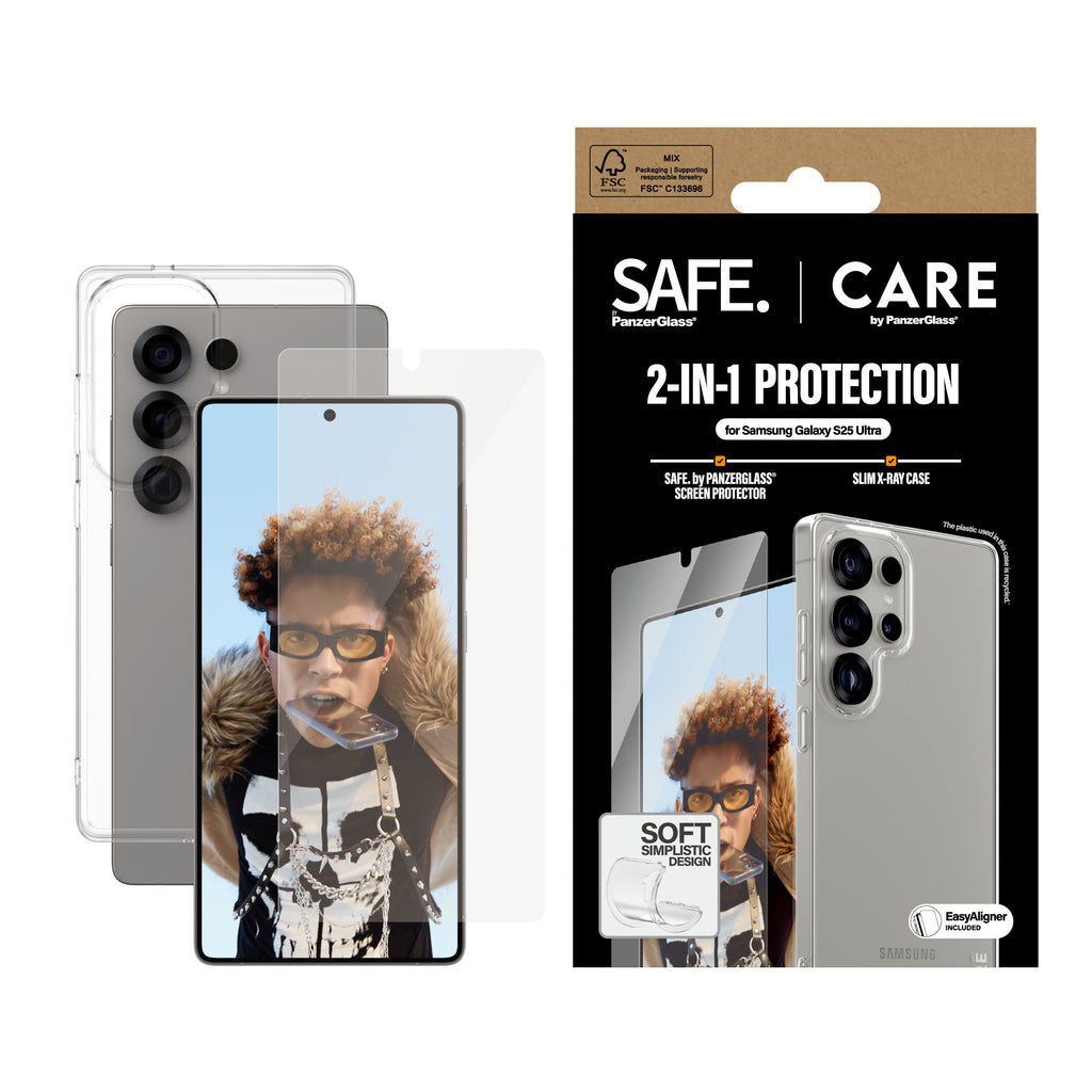 PanzerGlass PanzerGlass CARE™ by ® 2-in-1 Bundle Samsung Galaxy S25 Ultra Protection d'écran transparent 1 pièce(s)