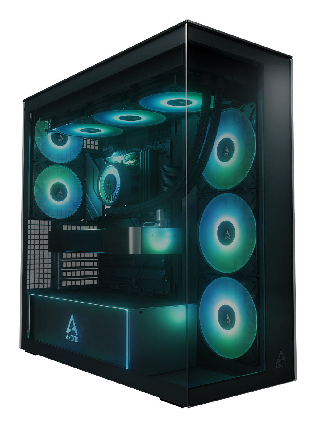 ARCTIC Xtender Black (Tinted Glass) Midi Tower Noir