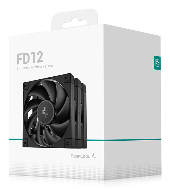 Deepcool FD12 Ventilateur de Boîtier 120 mm, Noir, Pack de 1