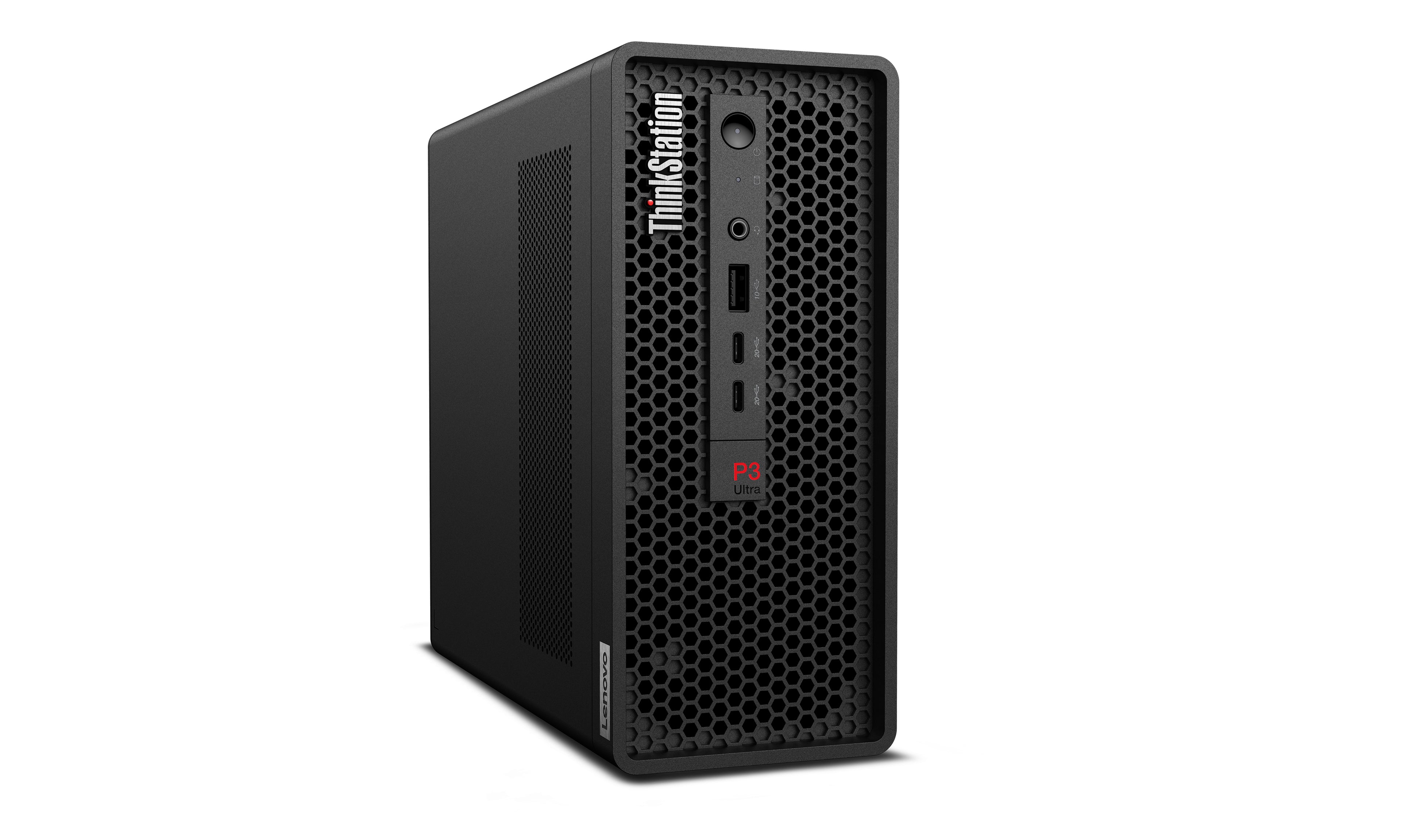 Lenovo ThinkStation P3 Ultra SFF Gen 2 Intel Core Ultra 5 235 32 Go DDR5-SDRAM 512 Go SSD NVIDIA RTX A400 Windows 11 Pro Mini Tower Station de travail Noir