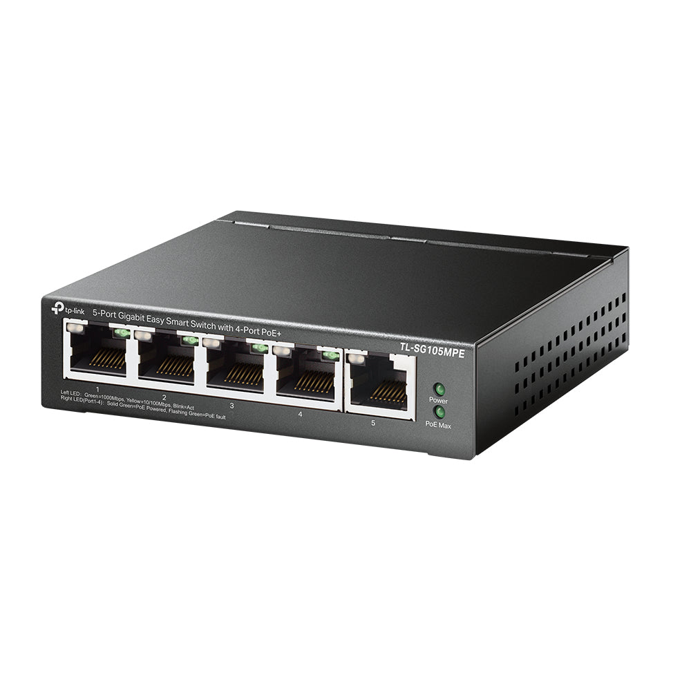 TP-Link TL-SG105MPE Commutateur Réseau L2 Gigabit Ethernet PoE Noir