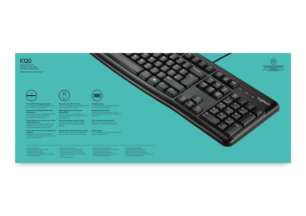 Logitech K120 for Business Clavier Filaire US International