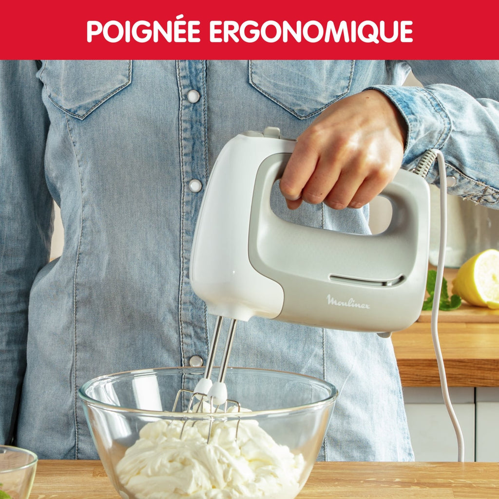 Moulinex Batteur Electrique Prep'Mix 5 Vitesses + 4 Accessoires HM450B10