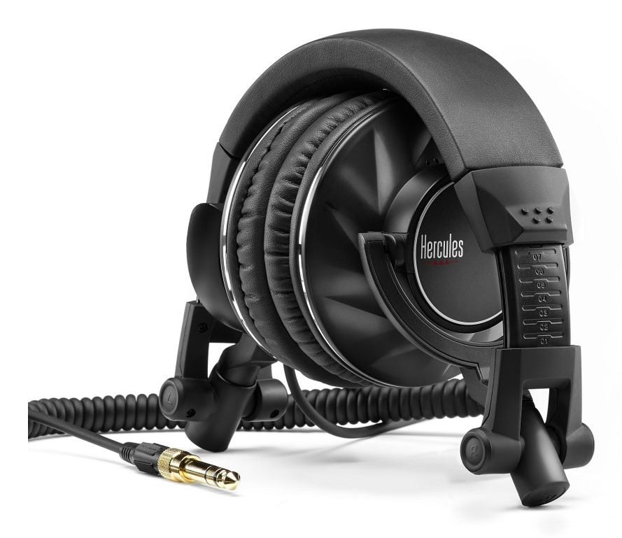 Hercules HDP DJ60 Casque DJ Fermé Circum-aural avec Fil, Noir