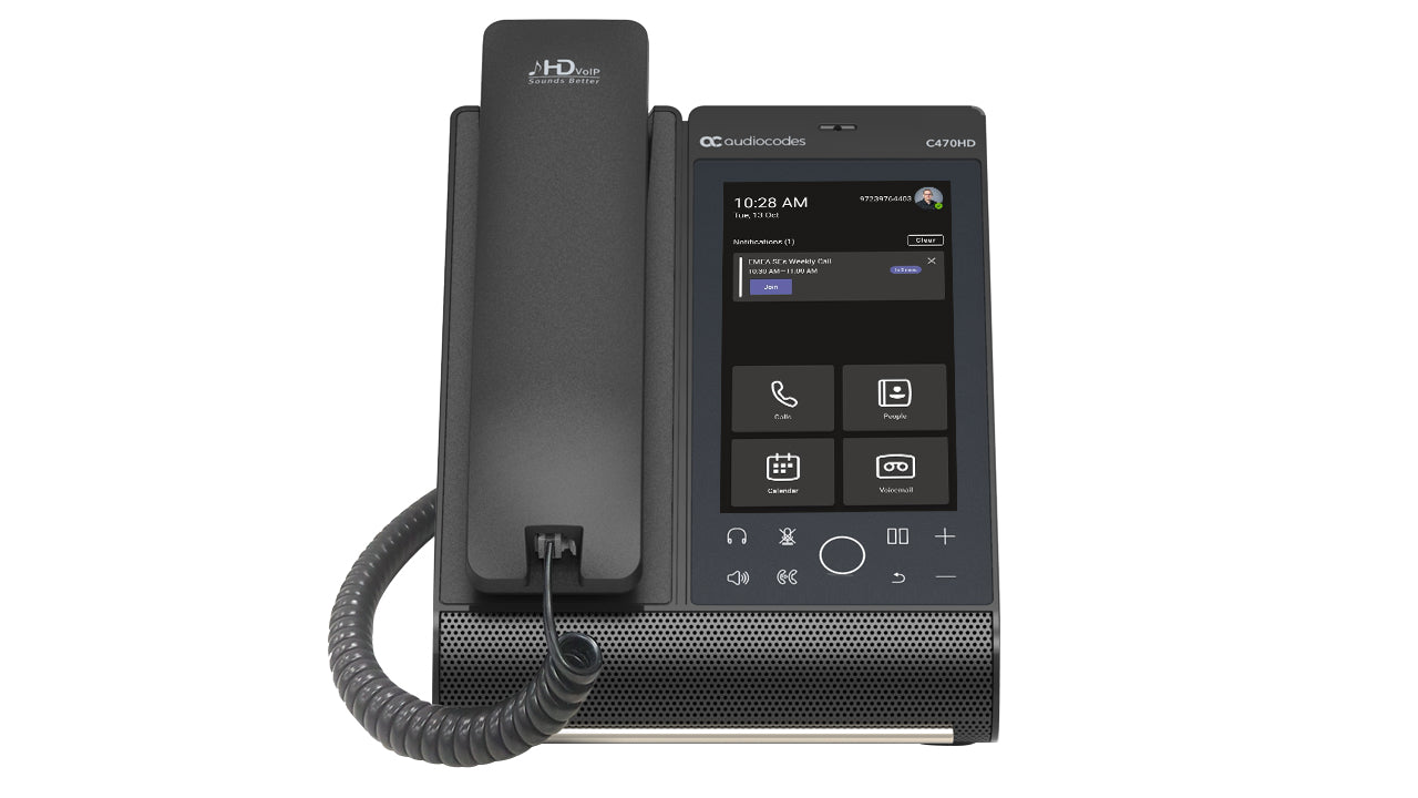 AudioCodes C470HD téléphone fixe Noir TFT