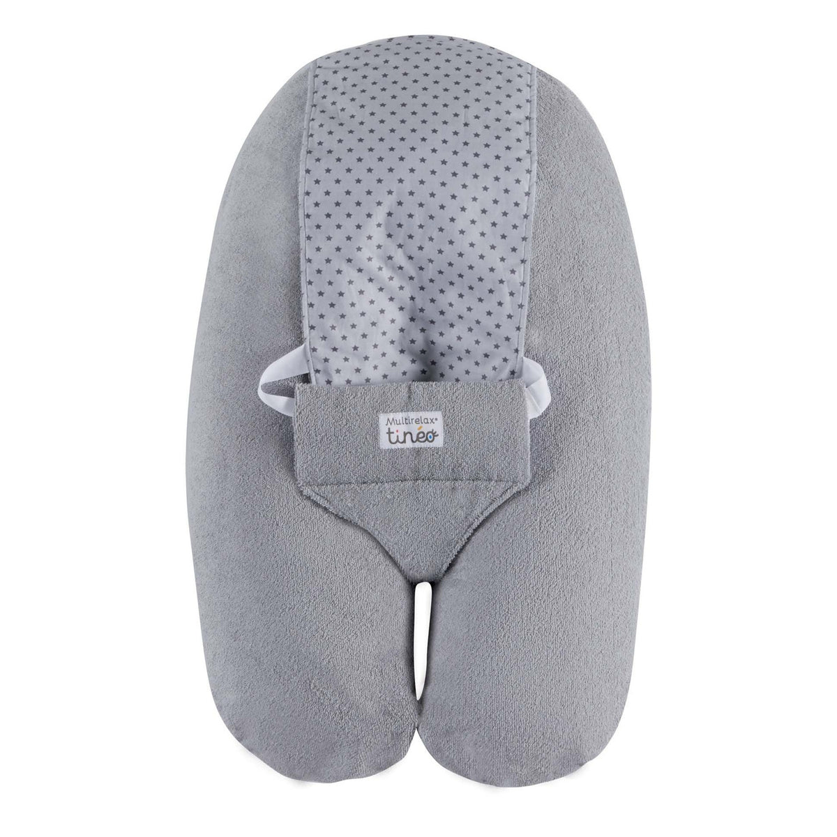 Tineo Coussin de grossesse Multirelax en Coton Gris Imprimé Etoile