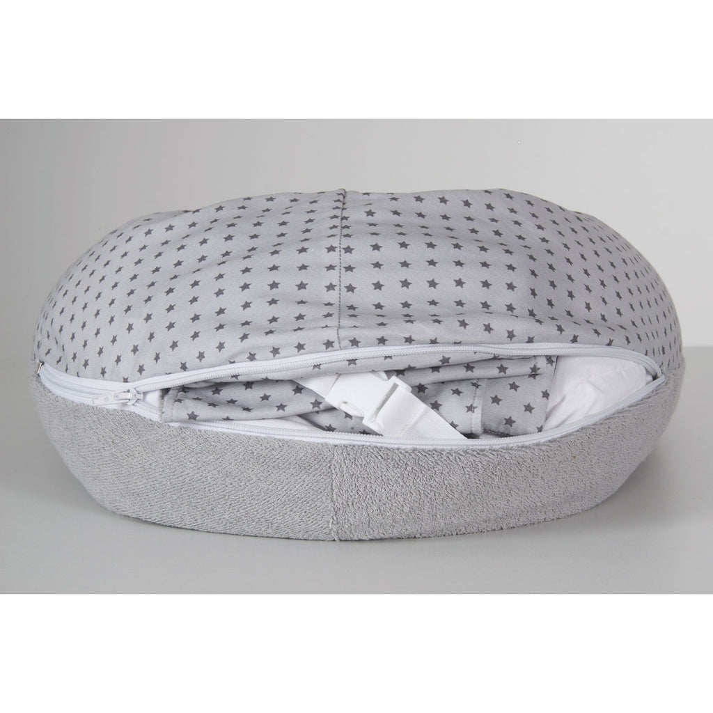 Tineo Coussin de grossesse Multirelax en Coton Gris Imprimé Etoile