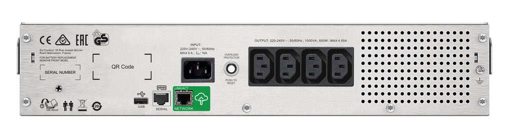 APC Smart-UPS SMC - Onduleur line-interactive - 230V - 1000VA - Rack - SmartConnect - vue 2