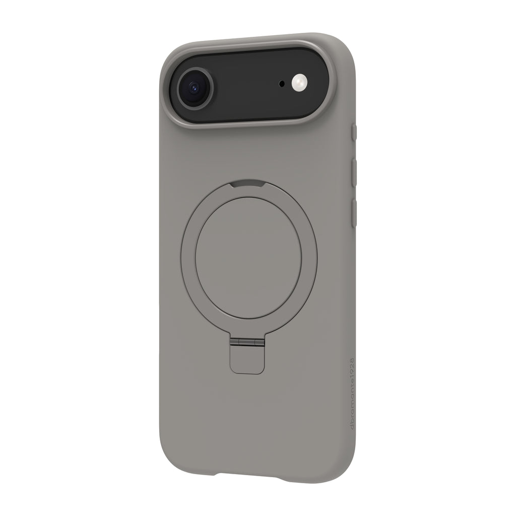 Coque de Protection Roskilde MS Kick ICON pour iPhone 17 Air, Housse avec Support de Bureau, Gris
