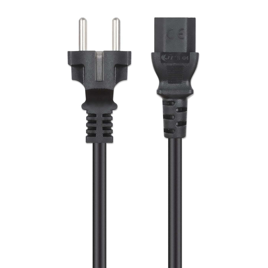 Manhattan 353908 câble électrique Noir 1 m CEE7/7 Coupleur C13