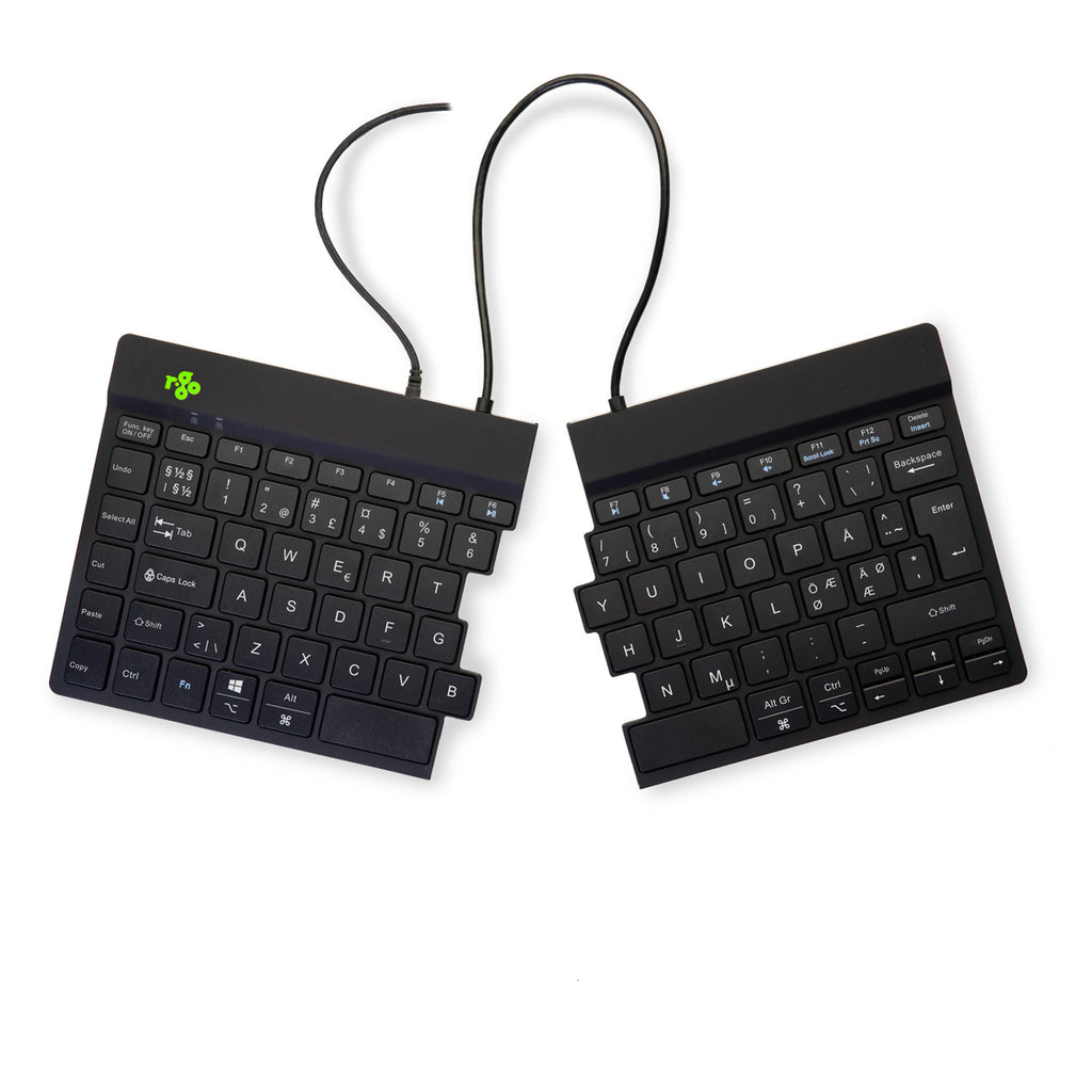 R-Go Tools Clavier ergonomique R-Go Split Break v2 avec logiciel de pause, clavier divisé, QWERTY (NORDIC), Filaire USB, noir - vue 3