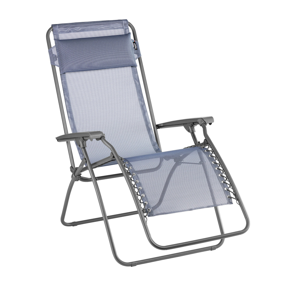 Lafuma Mobilier Fauteuil Relax de Jardin Pliant RT2 Multiposition avec Tétière Bleu Marine