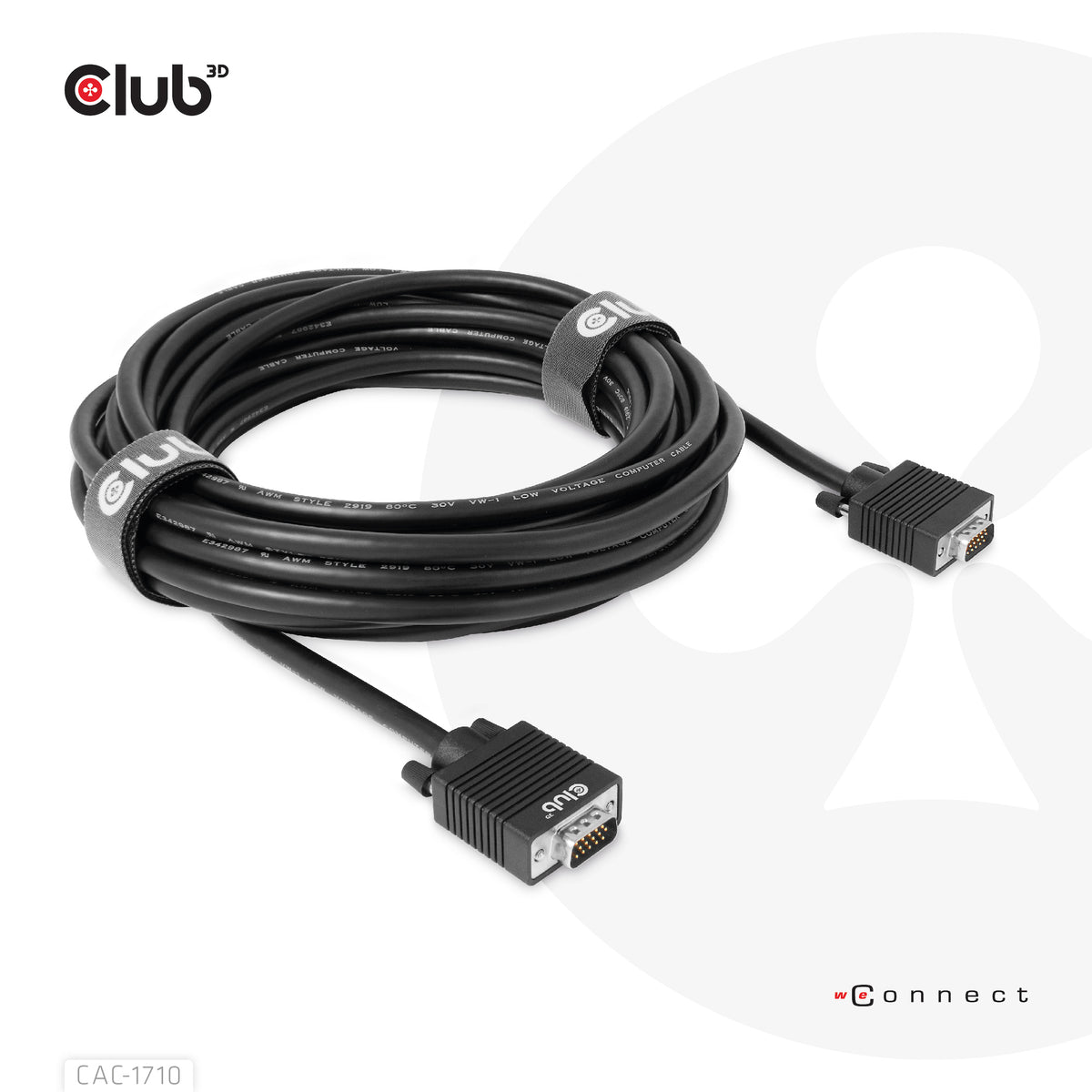CLUB3D CAC-1710 Câble VGA (D-Sub) Noir, 10 m