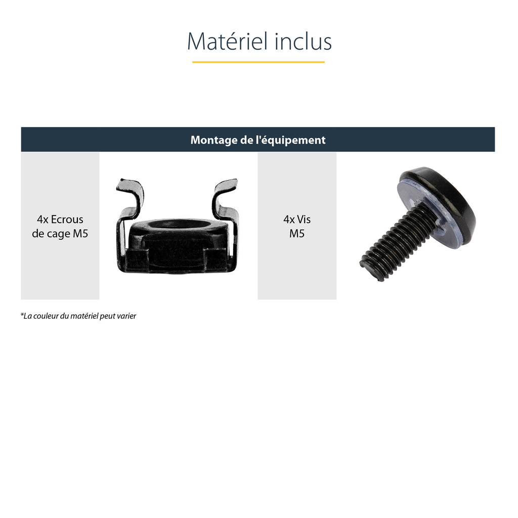 StarTech.com Etagère cantilever ventilée pour rack de serveur universel 2U 16 pouces - Etagère d'armoire serveur fixe - 22 kg