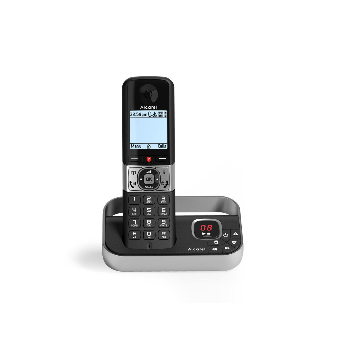 Alcatel Téléphone fixe sans fil avec répondeur Solo F890 Voice - ATL1422115 - Noir