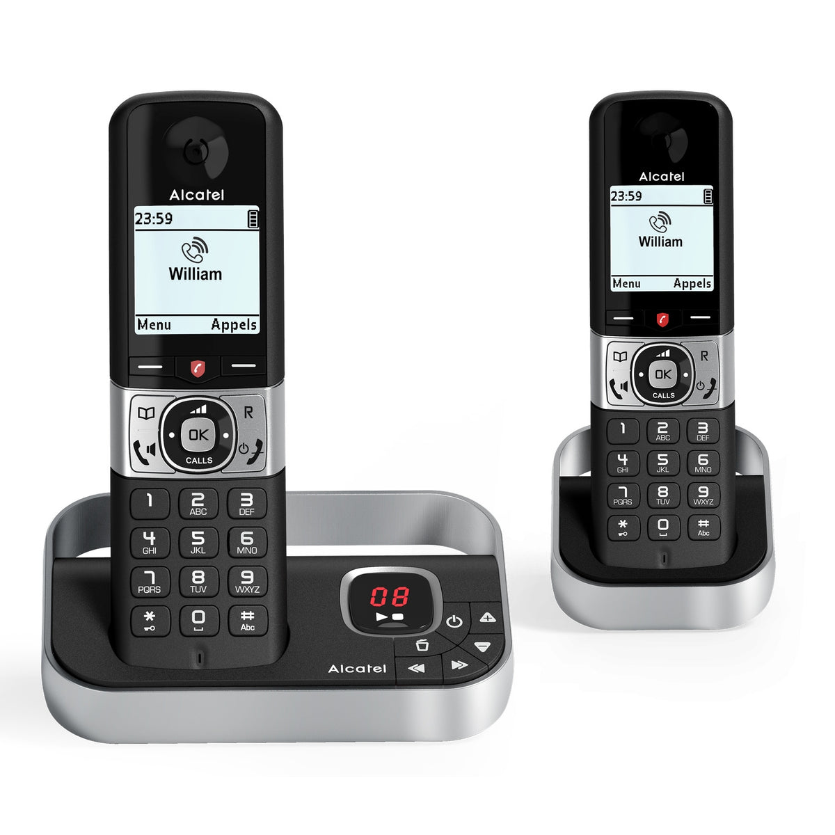 Alcatel Téléphone fixe sans fil avec répondeur Duo F890 Voice - ATL1422122 - Noir
