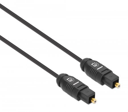 Manhattan 356060 Câble Fibre Optique Toslink, 1 m, Noir