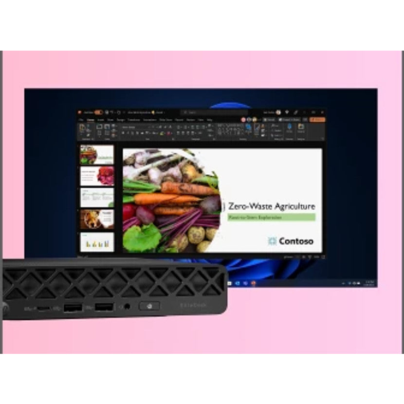 HP EliteDesk 8 Mini G1i AI PC Intel Core Ultra 9 64 Go DDR5 1 To SSD Windows 11 Pro Noir