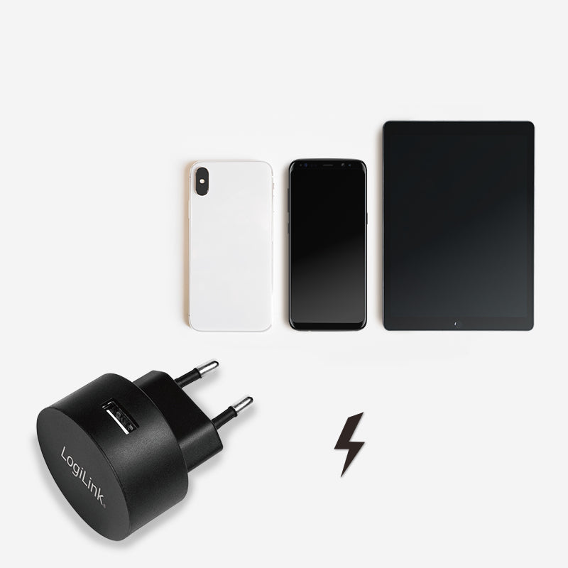 LogiLink PA0217 Chargeur Universel pour Appareils Mobiles, Secteur Intérieur, Noir