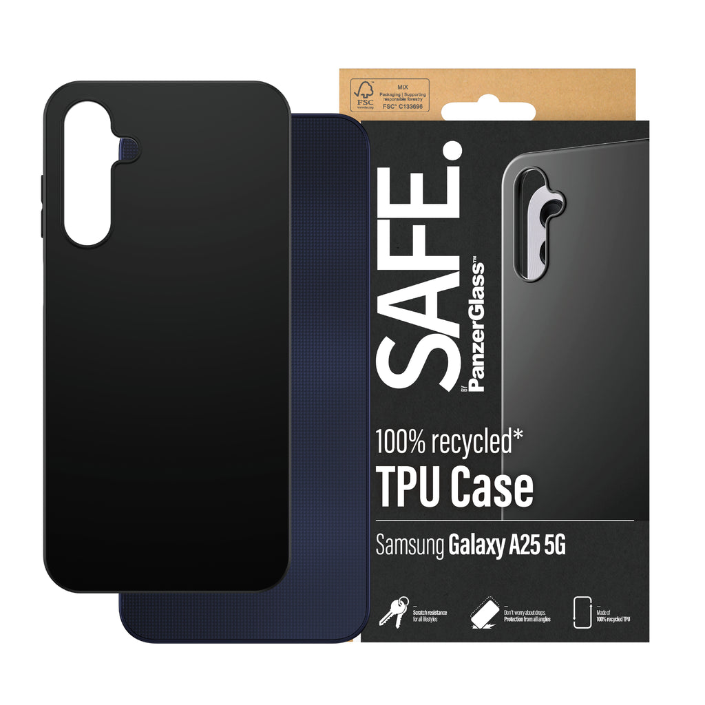 PanzerGlass SAFE. by ® TPU Case Samsung Galaxy A25 5G | Black coque de protection pour téléphones portables Housse Noir