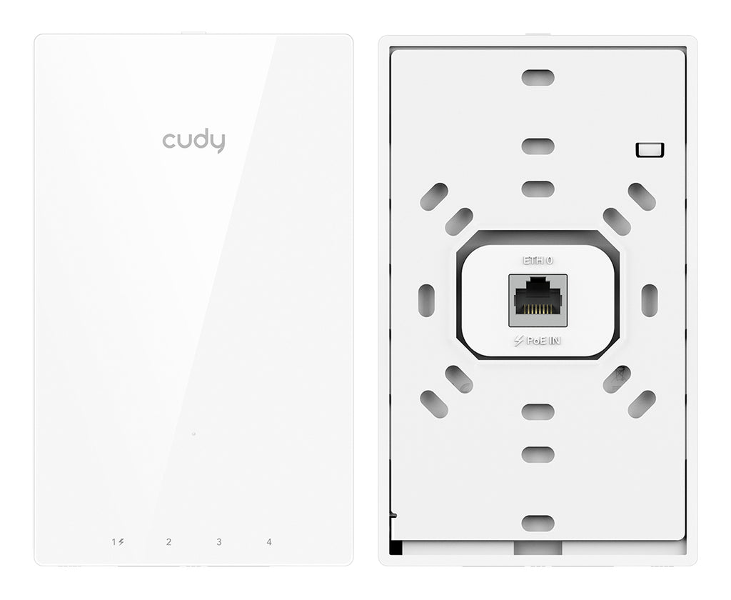 Cudy AC1200 Gigabit Wall-Plate Access Point 1167 Mbit/s Blanc Connexion Ethernet, supportant l'alimentation via ce port (PoE)