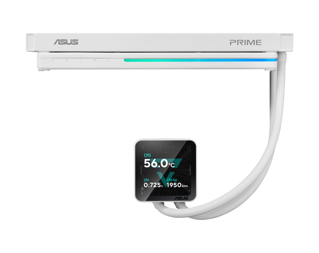ASUS PRIME LC II 360 ARGB LCD WHT Processeur Refroidisseur de liquide tout-en-un 12 cm Blanc 1 pièce(s)