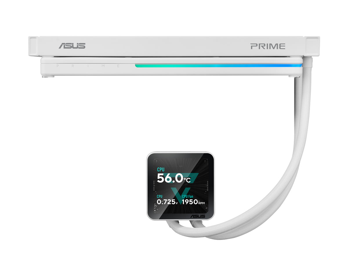 ASUS PRIME LC II 360 ARGB LCD WHT Processeur Refroidisseur de liquide tout-en-un 12 cm Blanc 1 pièce(s)