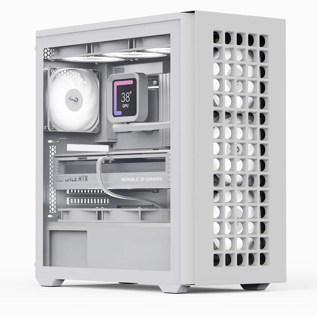 Aerocool D502A Midi Tower Blanc