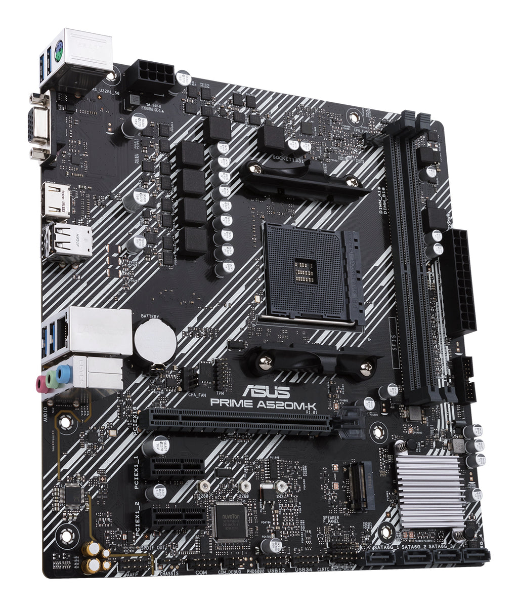 ASUS PRIME A520M-K AMD A520 Emplacement AM4 micro ATX
