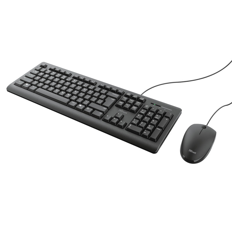 Trust Primo clavier Souris incluse Bureau USB Allemand Noir