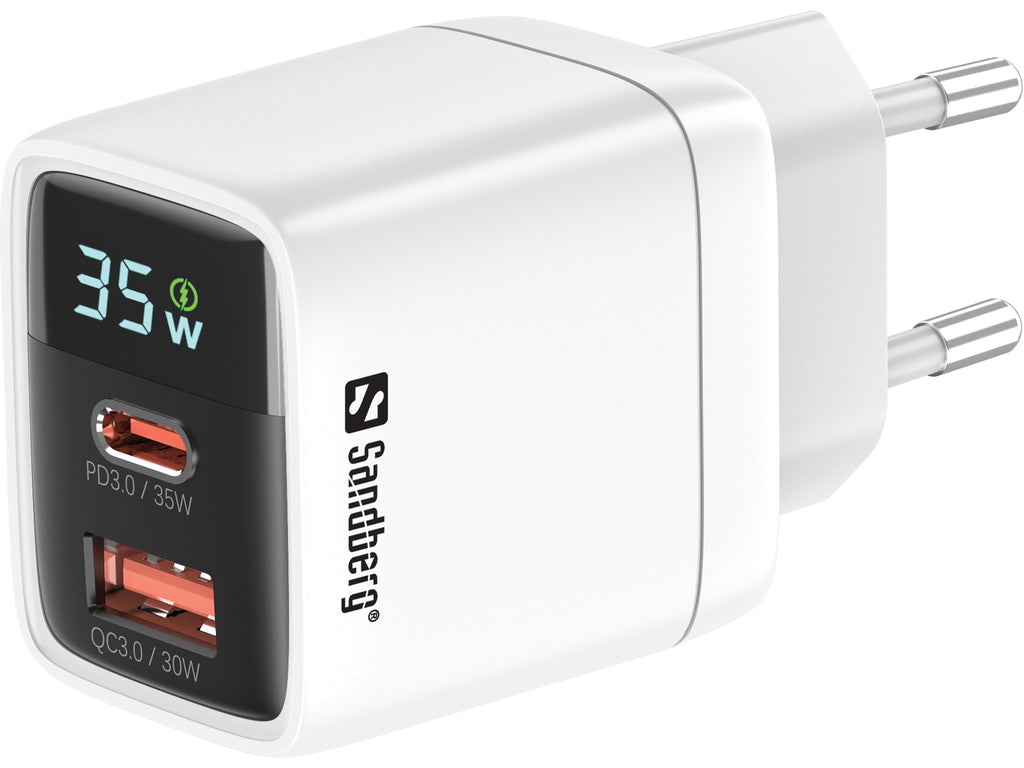 Sandberg 441-52 chargeur d'appareils mobiles Universel Blanc Secteur Charge rapide Intérieure
