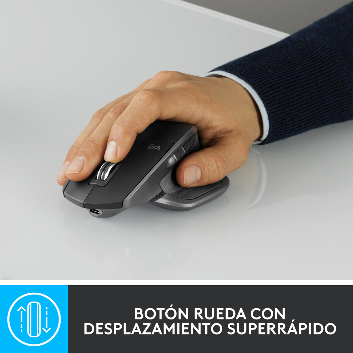Logitech MX Master 2S Souris Sans Fil, Noir