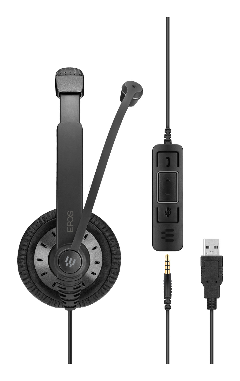 EPOS SC 75 USB MS Casque Filaire, Noir